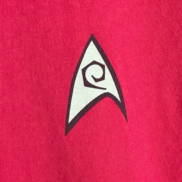 Star Trek Engineering Uniform Short Sleeve Red T Shirt Men’s size Large - Picture 2 of 4